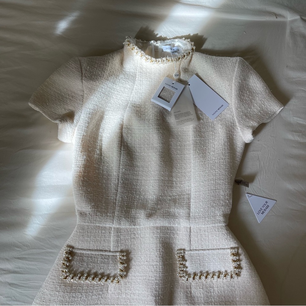 Brand New- Nadine Merabi Simone Ivory Dress 🤍✨ - Picture 10 of 15
